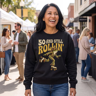 Dames grappige 50e verjaardag kikker T-shirt