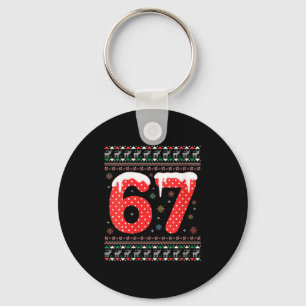 Dames Grappige 67 Meme Kerst Pjs Zes Zeven Gen A Sleutelhanger