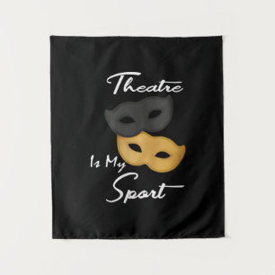 Dames grappige acteur actrice theater maskers cade wandkleed