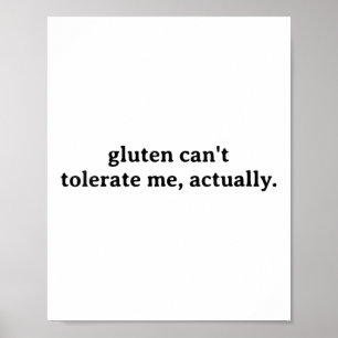 Dames grappige allergie voedselintolerantie gluten poster