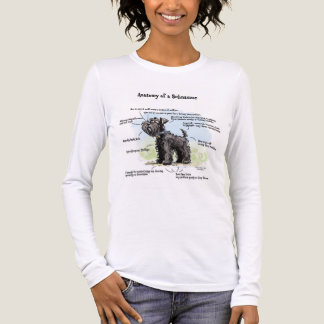Dames grappige anatomie van een zwarte Schnauzer T Tri-Blend Shirt