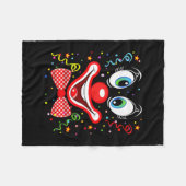 Dames grappige clown kostuums voor kinderen carnav fleece deken (Voorkant (Horizontaal))