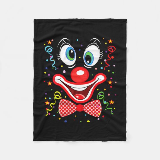 Dames grappige clown kostuums voor kinderen carnav fleece deken (Voorkant)