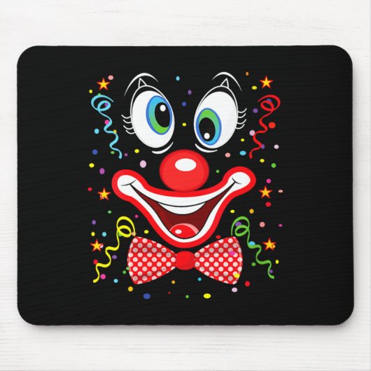 Dames grappige clown kostuums voor kinderen carnav muismat (Voorkant)