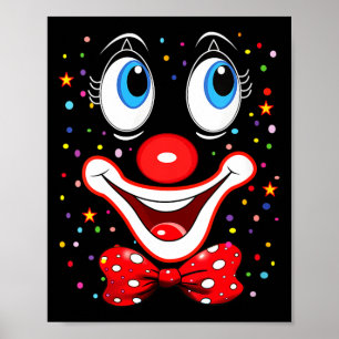 Dames grappige clown kostuums voor kinderen carnav poster
