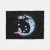 Dames Grappige Cute Kawaii Verschrikkelijke Hallow Fleece Deken (Voorkant (Horizontaal))