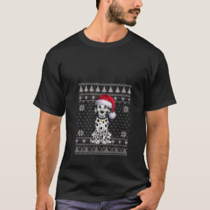 Dames grappige Dalmatische hond lelijke kersttrui T-shirt