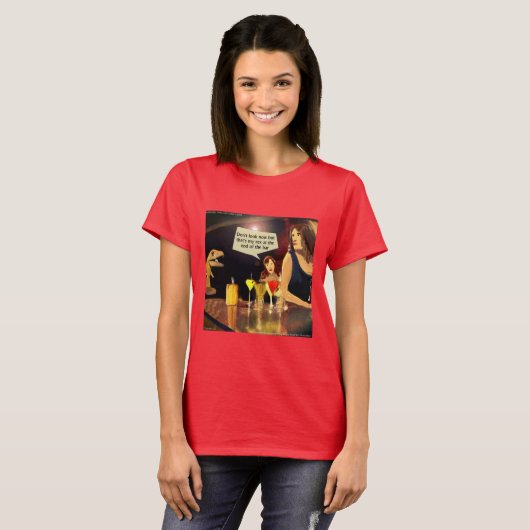 Dames grappige dames avondje uit met T-Rex T-shirt (Voorkant volledig)
