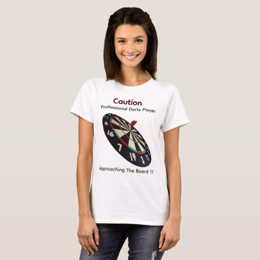 Dames Grappige Darts Professioneel, Tshirt (Voorkant volledig)
