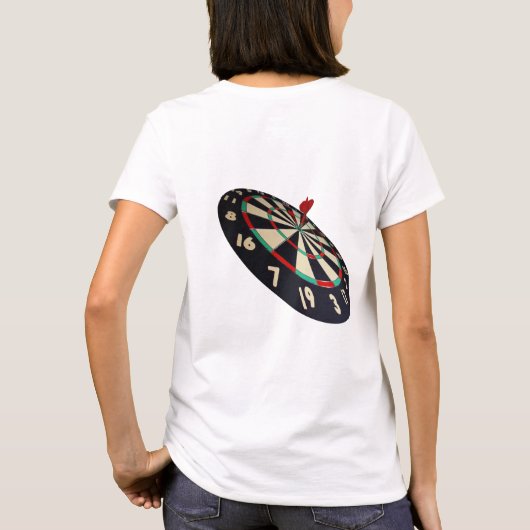 Dames Grappige Darts Professioneel, Tshirt (Achterkant)