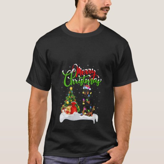 Dames Grappige Dobermann Hond Liefhebber Kerst Ver T-shirt (Voorkant)