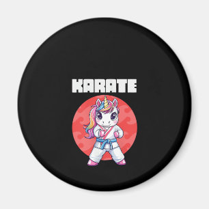 Dames Grappige Eenhoorn Karate Meisje Karate Marti Magneet