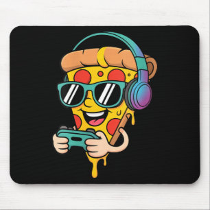 Dames Grappige Gamer Pizza Eten Video Games Mannen Muismat