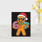 Dames grappige gingerbread zes zeven 67 ijs ch kaart (Gele Bloem)