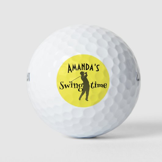 Dames Grappige Golf Ballen (Voorkant)