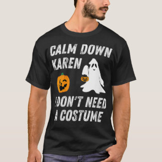 Dames grappige Halloween-geest kalmeer Karen Hallo T-shirt