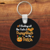 Dames grappige Halloween-shirts babysitten de leuk Sleutelhanger (Voorkant)