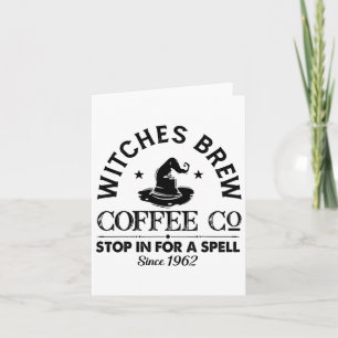Dames grappige heksenhoed Heksenbrouwsel Koffie Ha Kaart