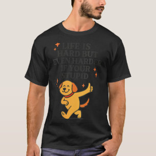 Dames grappige hond humor sarcastische quote V-hal T-shirt