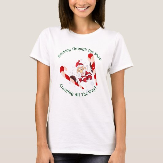 Dames grappige kerst t-shirt (Voorkant)