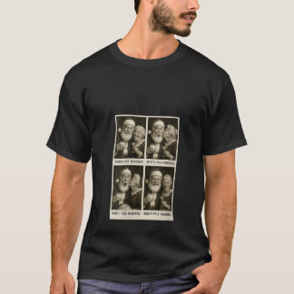 Dames Grappige Kerstman en Mevrouw Claus Photoboot T-shirt