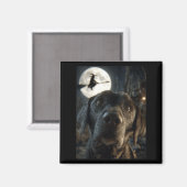 Dames Grappige Labrador Selfie Volle Maan Vliegend Magneet (Voorkant / Achterkant)