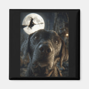 Dames Grappige Labrador Selfie Volle Maan Vliegend Magneet