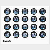 Dames grappige retro citaat Moet kalmeren Cool Ronde Sticker (Vel)