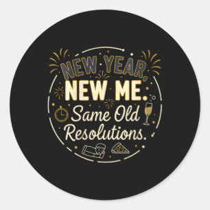 Dames Grappige Sarcastische Humor Quote Lui Ronde Sticker