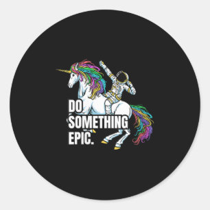 Dames grappige Spacecore Motiverende Grafische, Do Ronde Sticker