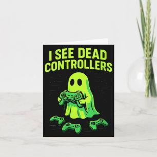 Dames grappige spook gamer halloween humor video kaart