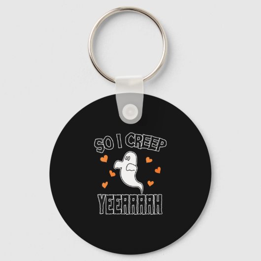 Dames grappige spook Halloween sarcastische enge k Sleutelhanger (Voorkant)