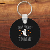 Dames grappige spook Halloween sarcastische enge k Sleutelhanger (Voorkant)