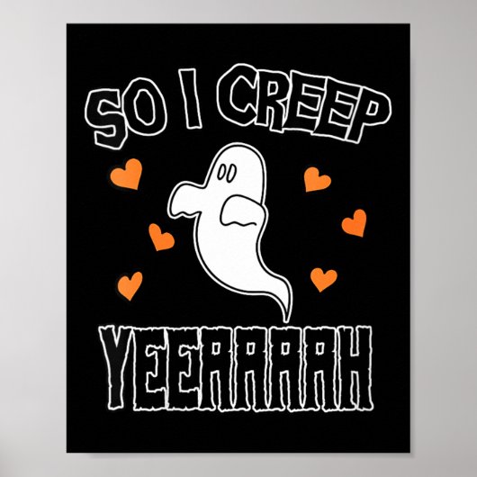 Dames grappige spook Halloween sarcastische grieze Poster (Voorkant)