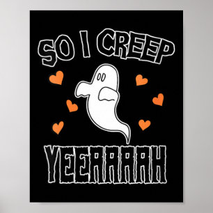 Dames grappige spook Halloween sarcastische grieze Poster