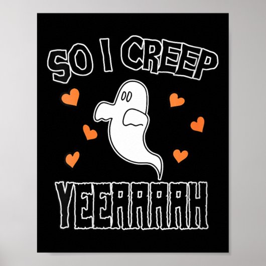 Dames grappige spook Halloween sarcastische grieze Poster (Voorkant)