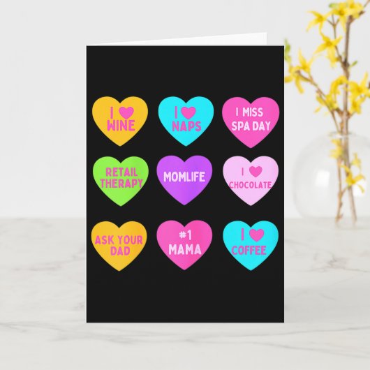 Dames grappige valentinegespreksharten voor moeder kaart (Gele Bloem)