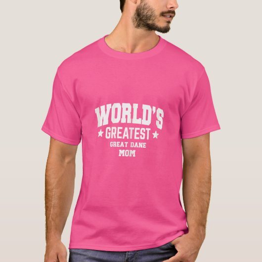 Dames Great Dane Voor Moeder Hondenras Wit T-shirt (Voorkant)