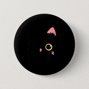 Dames griezelig cute zwarte kat Halloween ontwerp Ronde Button 5,7 Cm