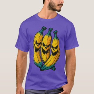 Dames Griezelige Bananen Tropisch Fruit Zomer Hall T-shirt