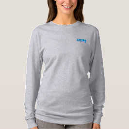 Dames - Grijs - Lange mouw - DCH Blauw Logo T-shirt
