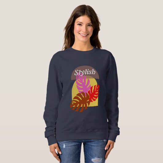 Dames Grijs Stijlvolle Boho Trui (Voorkant volledig)