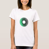 Dames groen-zwarte torpam t-shirt (Voorkant)