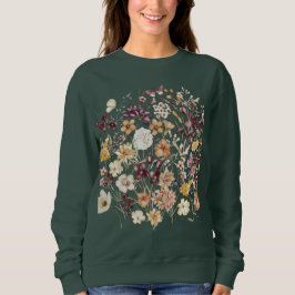 Dames groene crew sweatshirt – knus en stijlvol