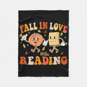 Dames Groovy Fall In Love Met Lezen Thanksgivi Fleece Deken
