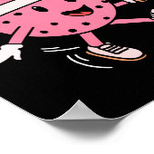 Dames grote dink energie pickleball grappige pickl poster (Hoek)
