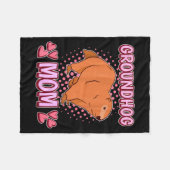 Dames Groundhog Moeder Moedersdag Groundhog Fleece Deken (Voorkant (Horizontaal))