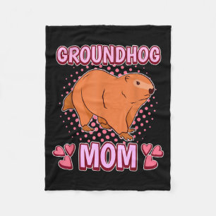 Dames Groundhog Moeder Moedersdag Groundhog Fleece Deken