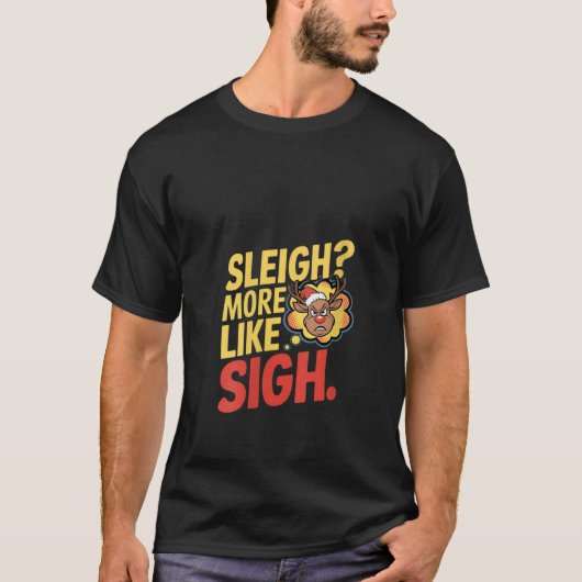 Dames Grumpy Rendier slee meer als zucht Sarca T-shirt (Voorkant)
