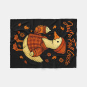 Dames Haan Alleen Een Herfst Gans Grappige Herfst Fleece Deken (Voorkant (Horizontaal))